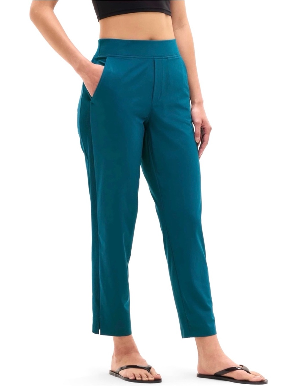 NWT Athleta Brooklyn Ankle Pants In Coastal Teal Size 0